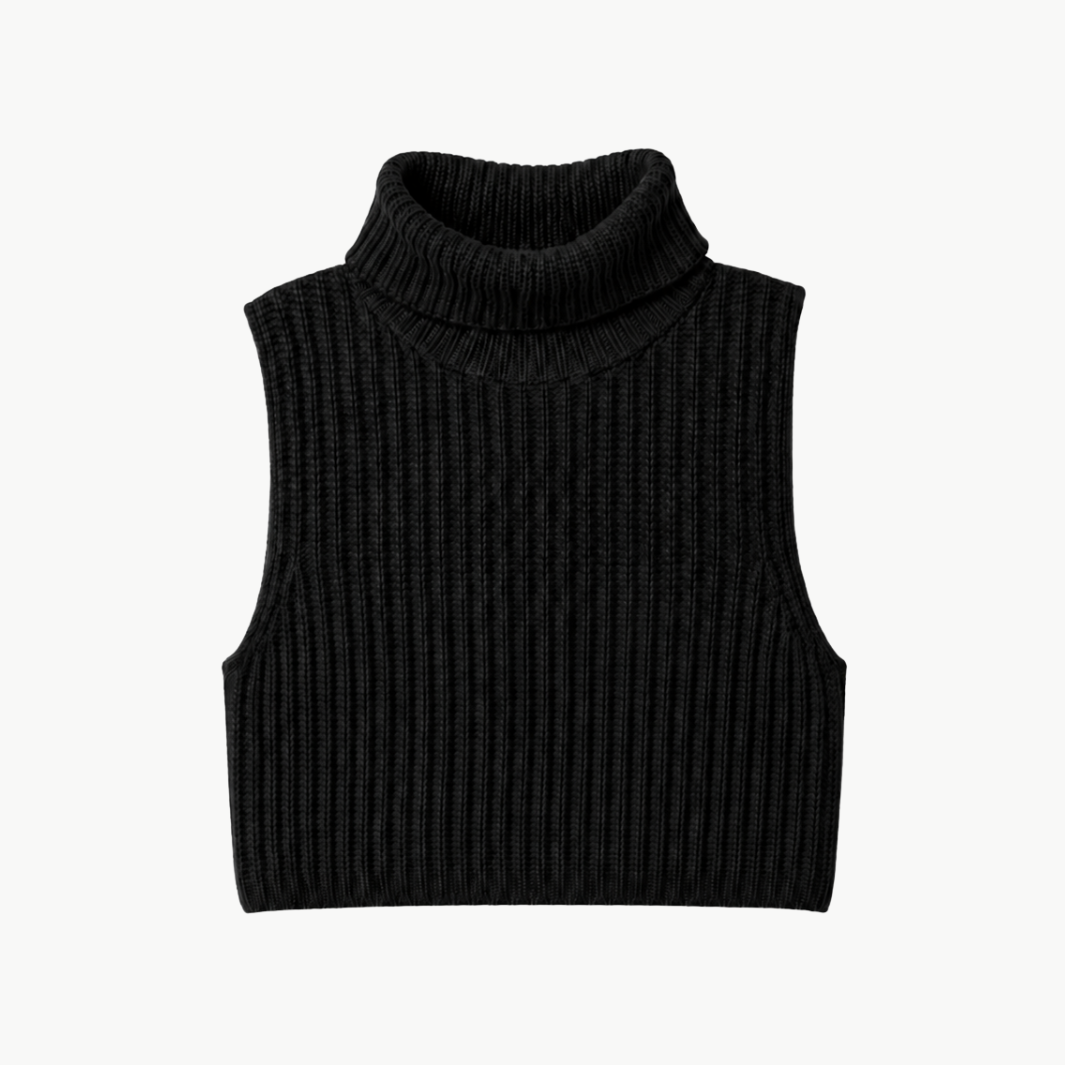 Saige Cropped Cashmere Turtleneck