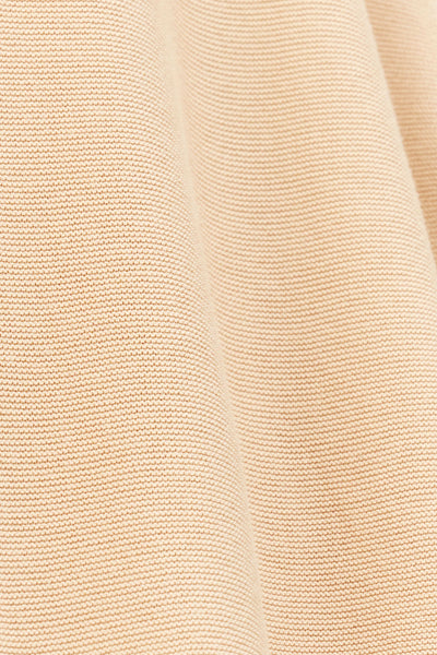 BASEM SHORT-SLEEVE SWEATER IN BEIGE
