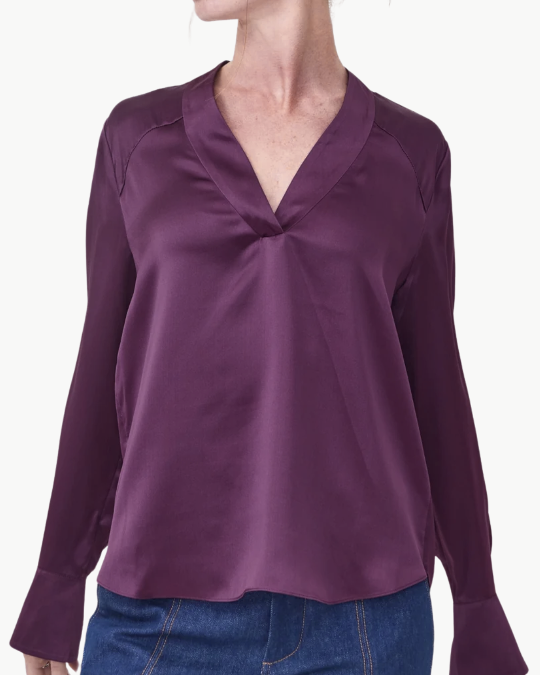 GO STREAMLINED POPOVER IN PRUNE - Romi Boutique