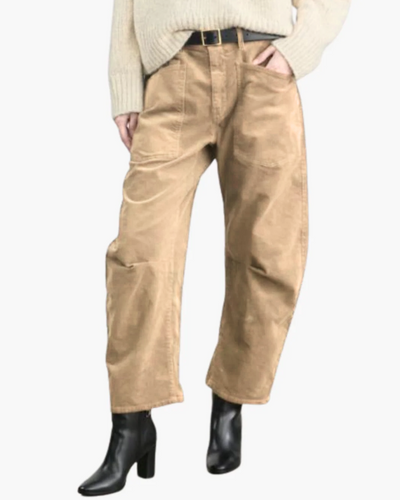 SHON PANT IN SABBIA CORDUROY - Romi Boutique