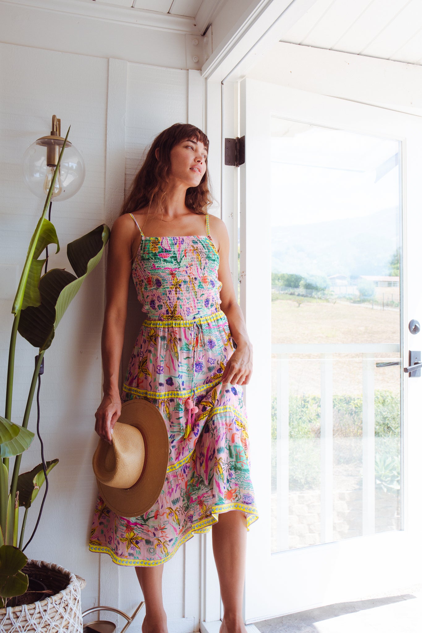 ODETTE MIDI DRESS IN SUNSHINE PRINT