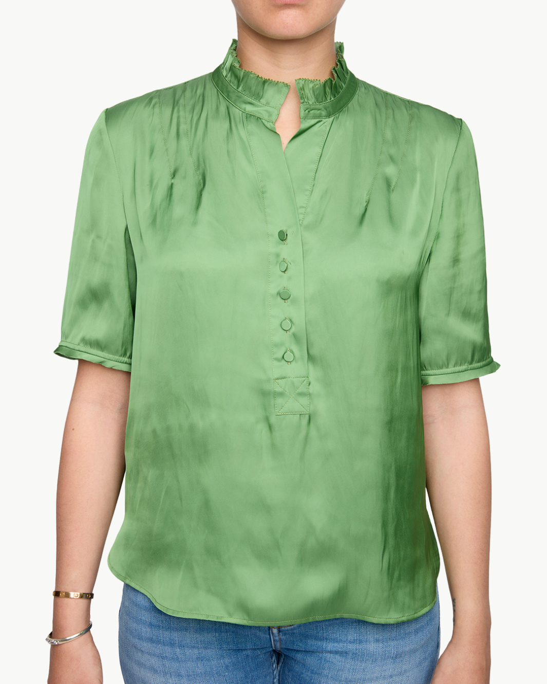 Zadig & Voltaire TOPHER SATIN TOP at Romi Boutique