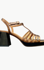 Chie Mihara GENIAL SANDAL IN COPPER at Romi Boutique