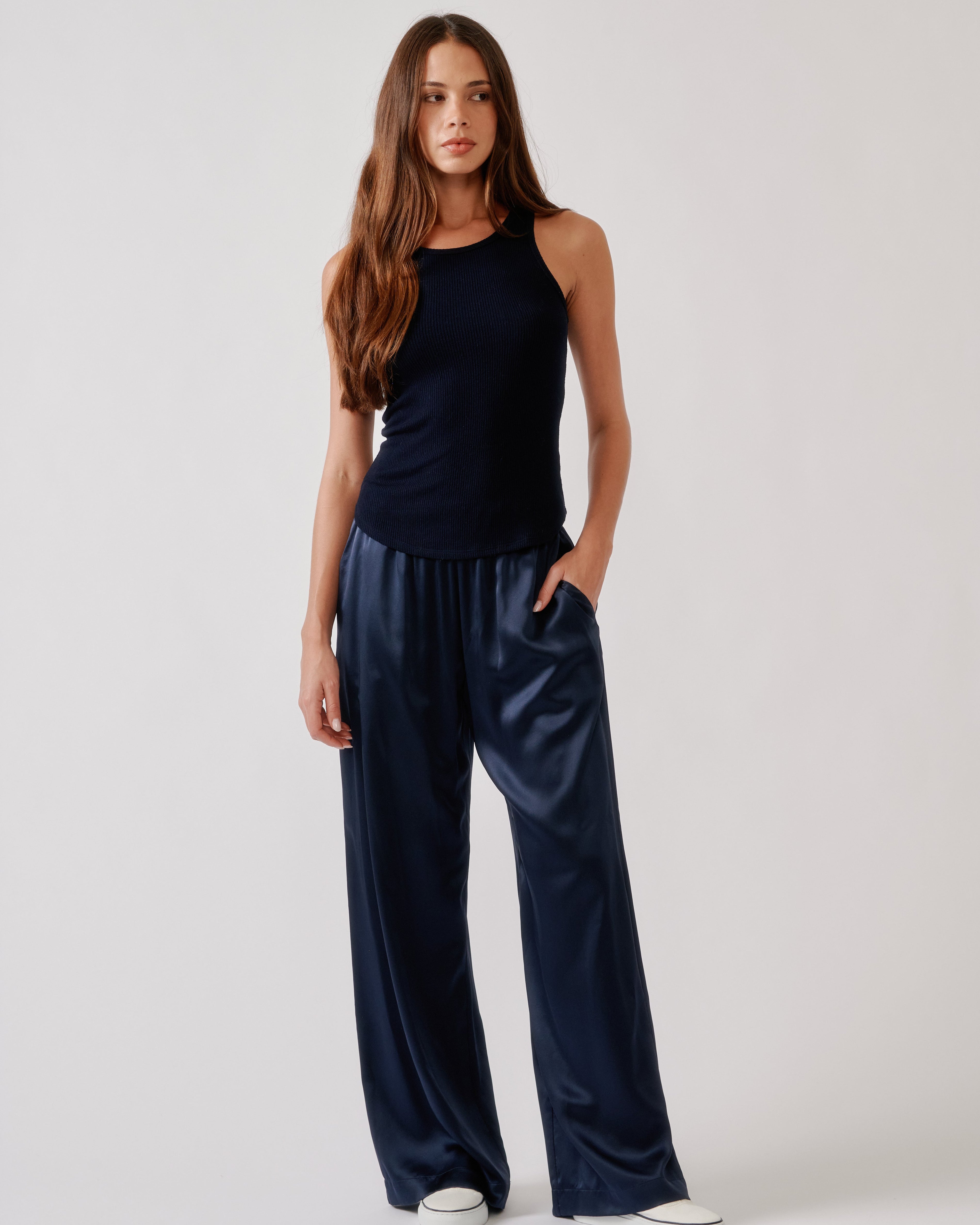 Sablyn Brynn High Rise Pull On Wide Leg Pant at Romi Boutique