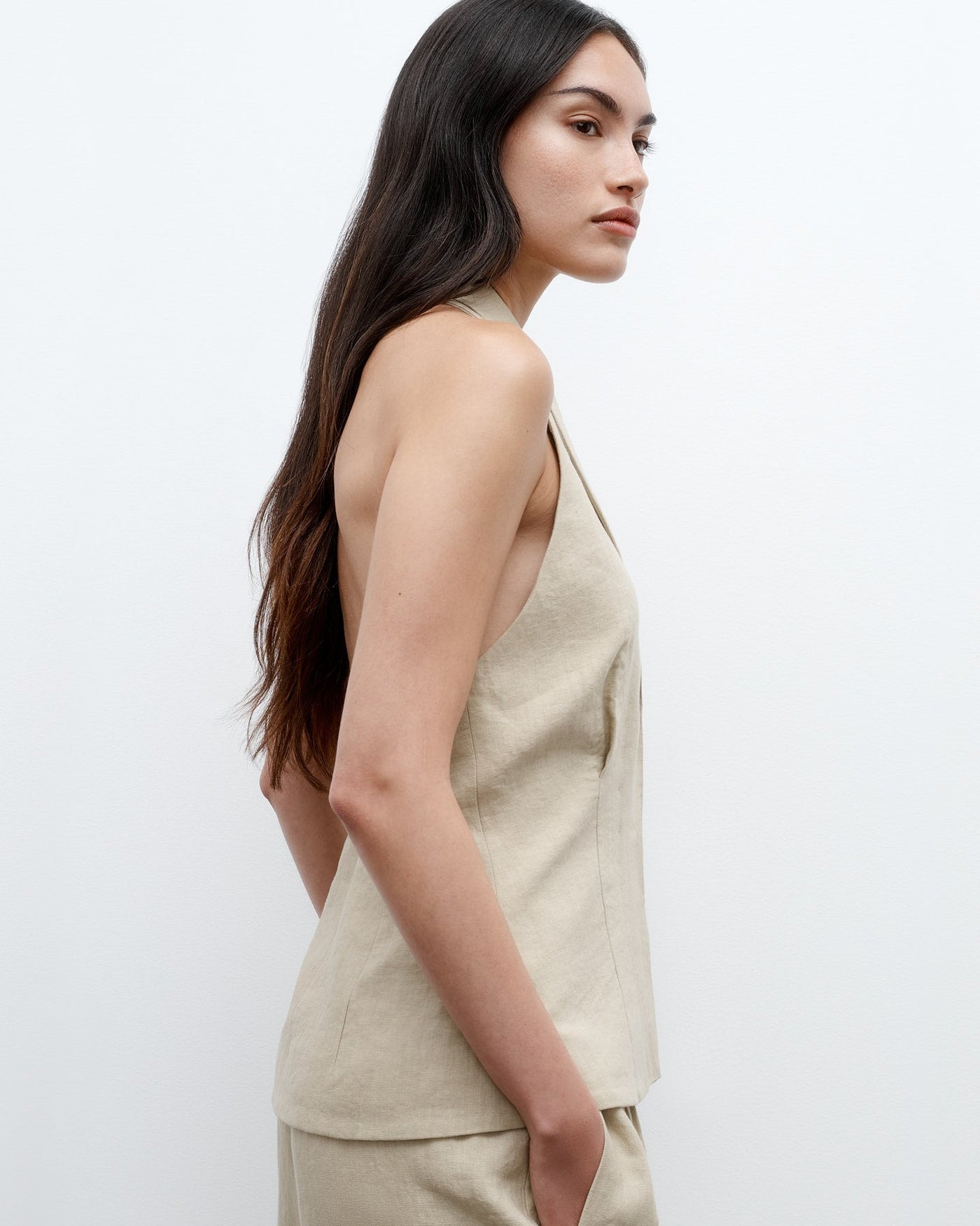 KAITLYN VEST IN SAFARI