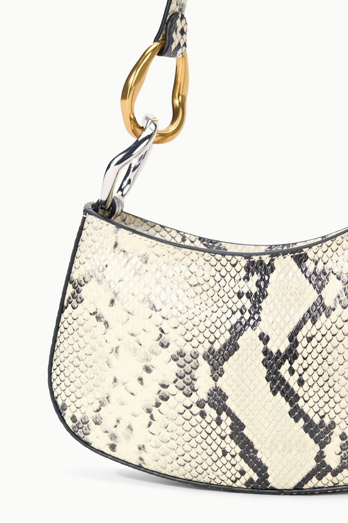 OLLIE BAG IN WHITE SNAKE