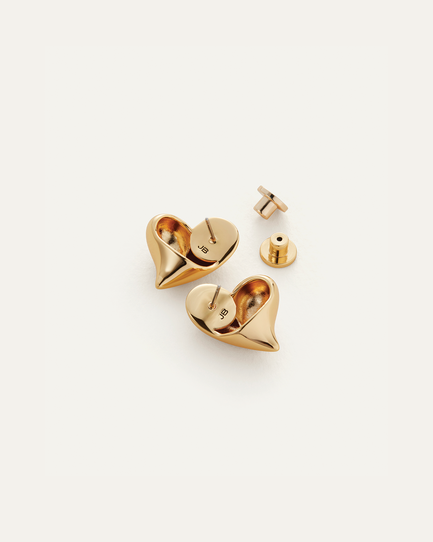 Jenny Bird Art Heart Symmetrical Button Earrings at Romi Boutique