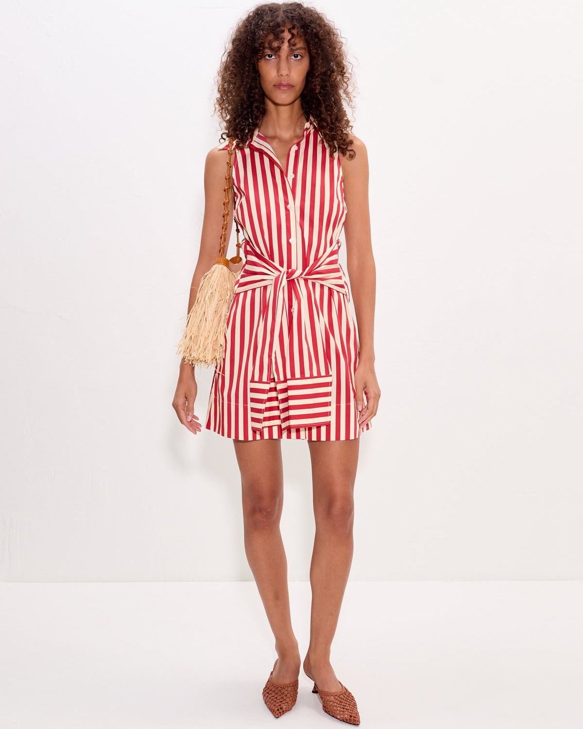 Inna Sleeveless Poplin Mini Dress