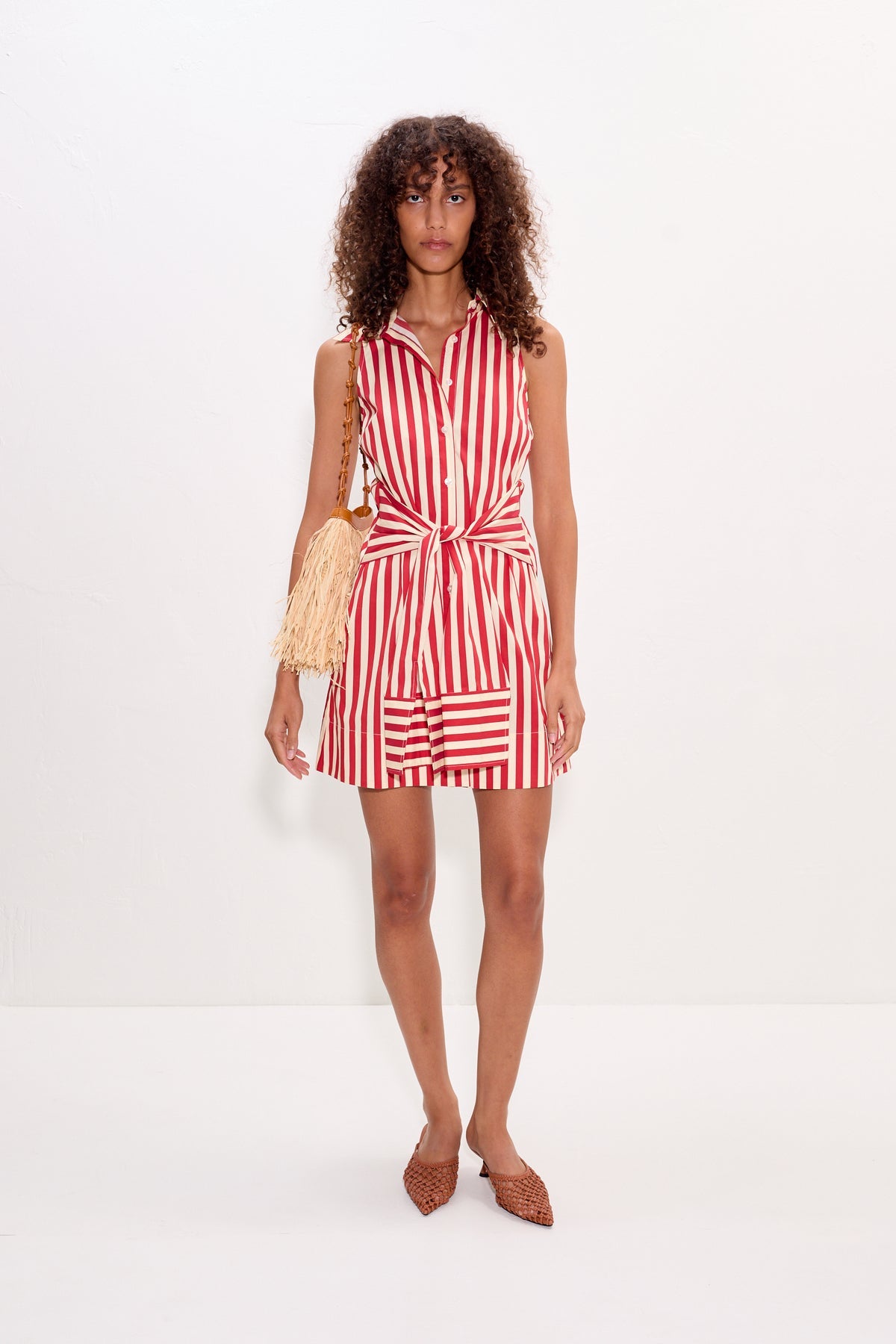 Simon Miller Inna Sleeveless Poplin Mini Dress at Romi Boutique