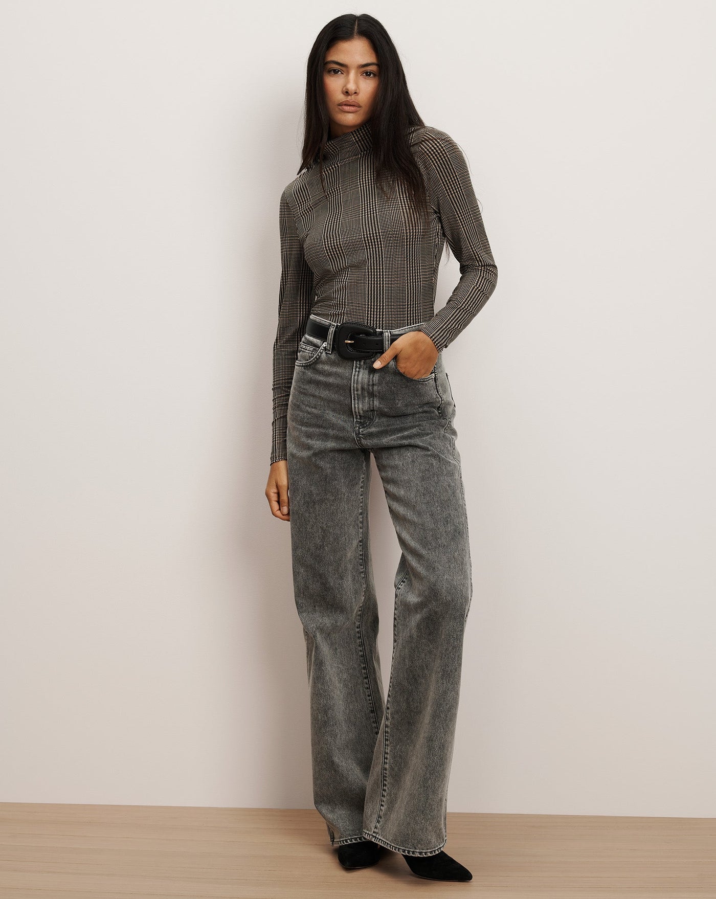 NATE TOP IN DARK ACORN MULTI