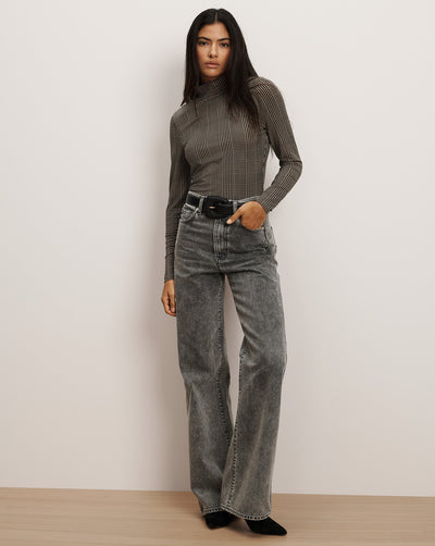 NATE TOP IN DARK ACORN MULTI