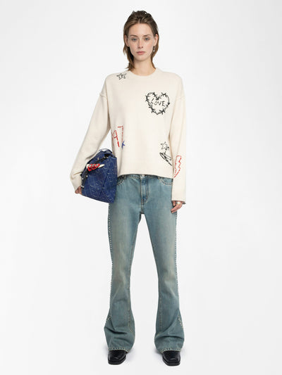 MARKUZ CASHMERE SWEATER IN ECRU
