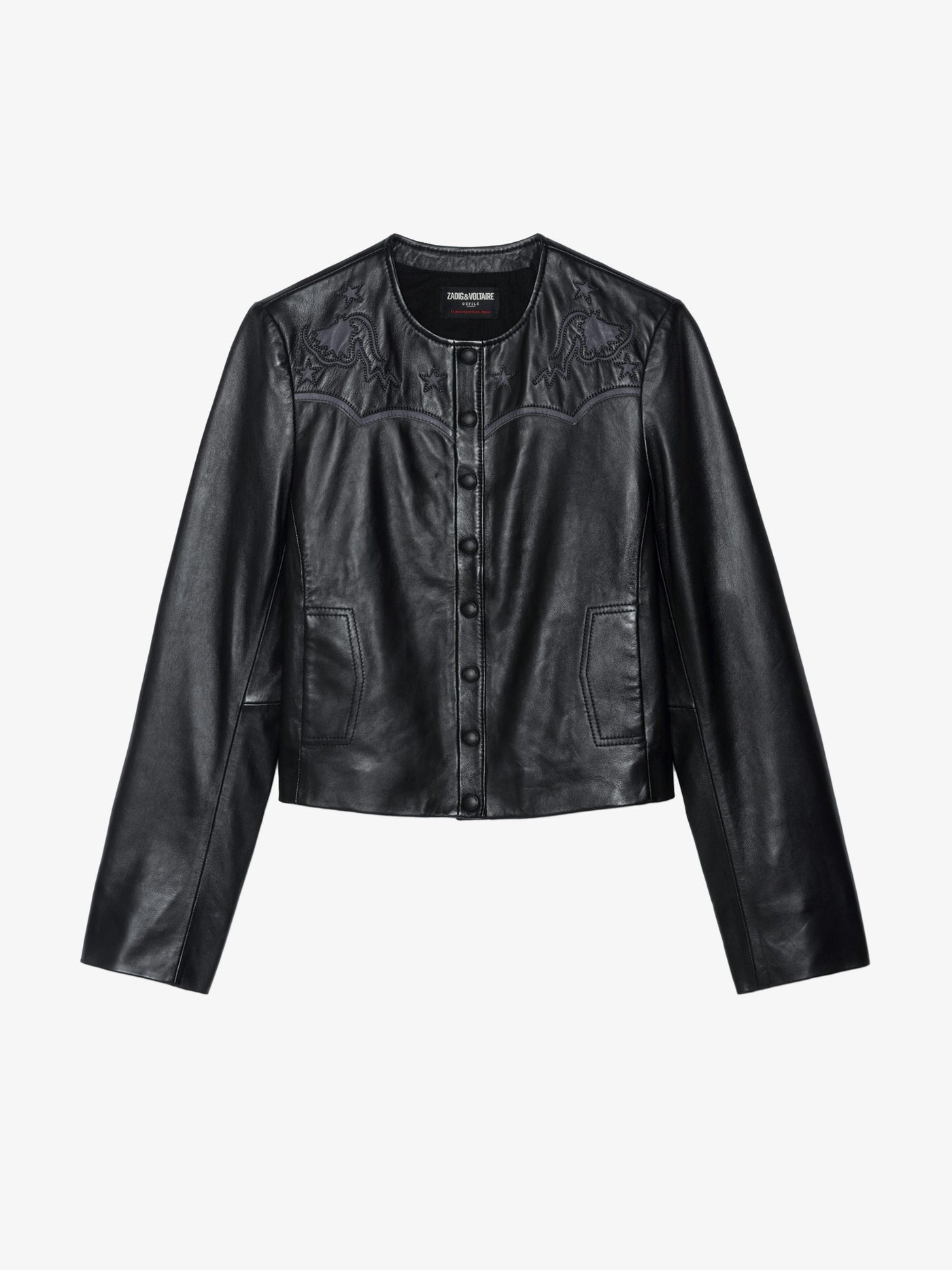 LUXI LEATHER JACKET IN BLACK
