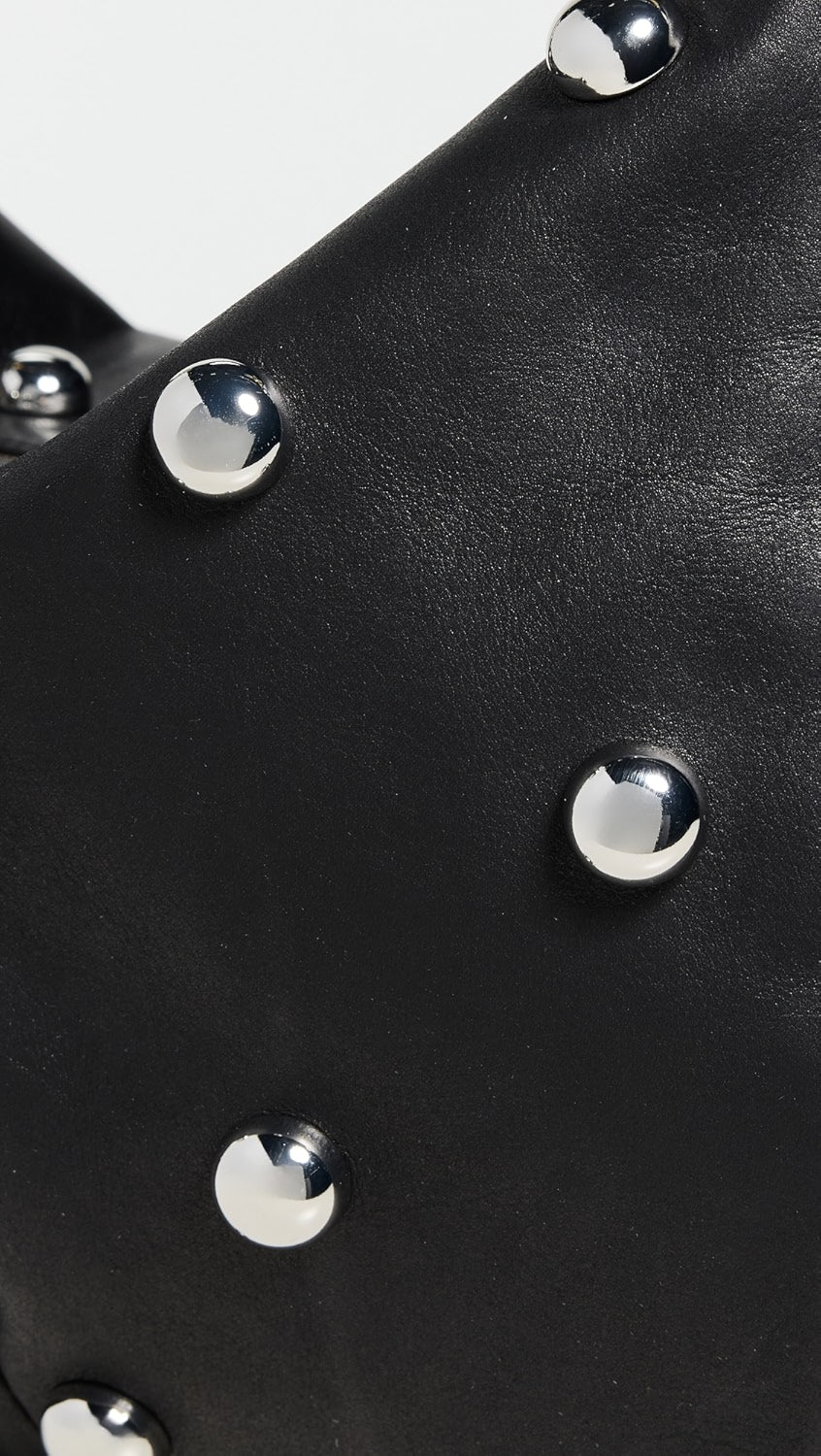 MOYEN MESSENGER W/ STUDS IN BLACK/NATURELLE