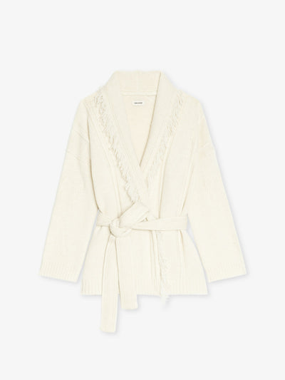 ALPA MID-LENGTH COAT IN ECRU
