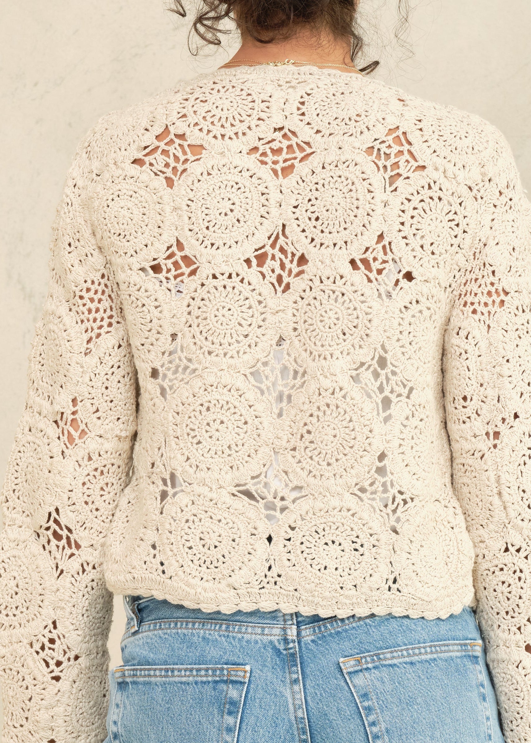 Mabe Maci Crochet Jacket at Romi Boutique