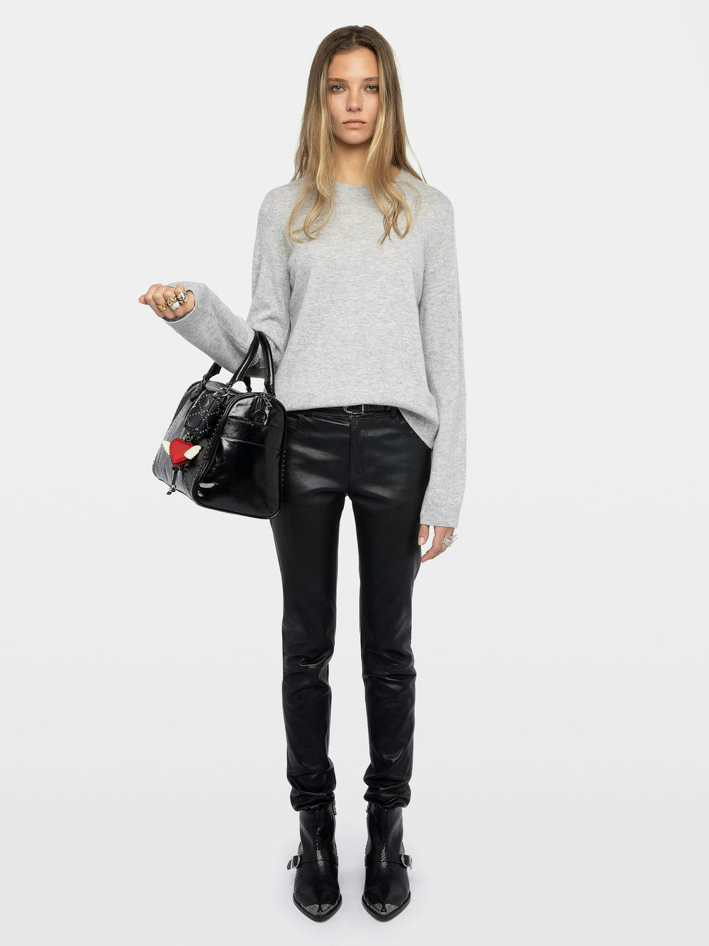 Tunique Zadig & Voltaire Tango En Laine - Taille S (36fr), Gris, Occasion Très Bon état
