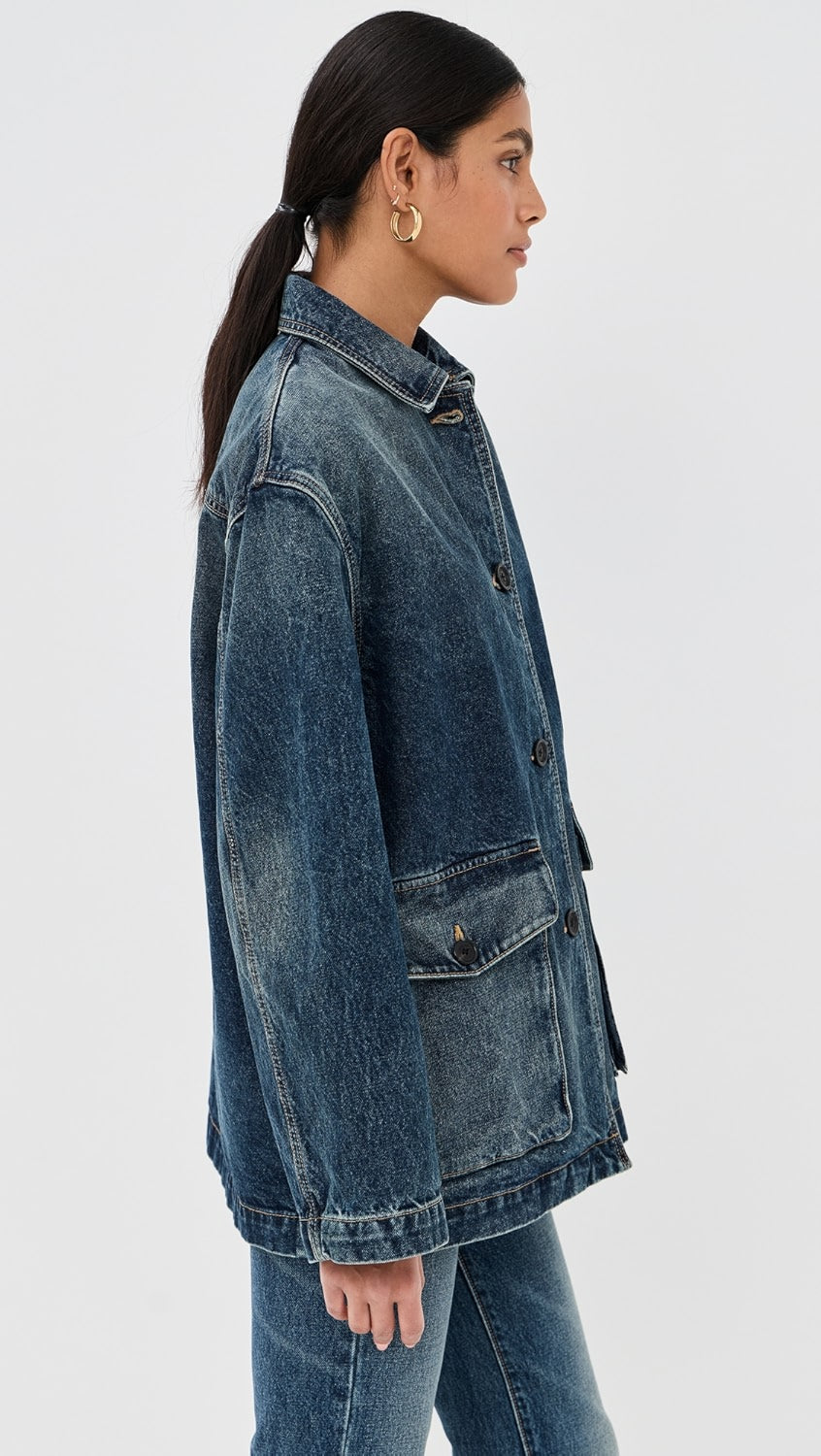 TEMPERANCE DENIM PARKA IN SIMON WASH