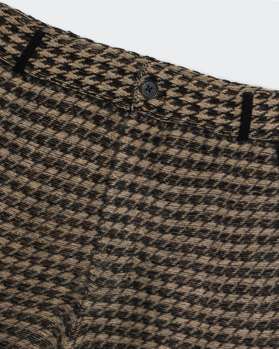 HOUNDSTOOTH TAILORED TROUSER IN BLACK/DUNE
