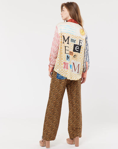 BAILEY STRAIGHT LEG PRINTED PANT IN ORIENTAL - Romi Boutique