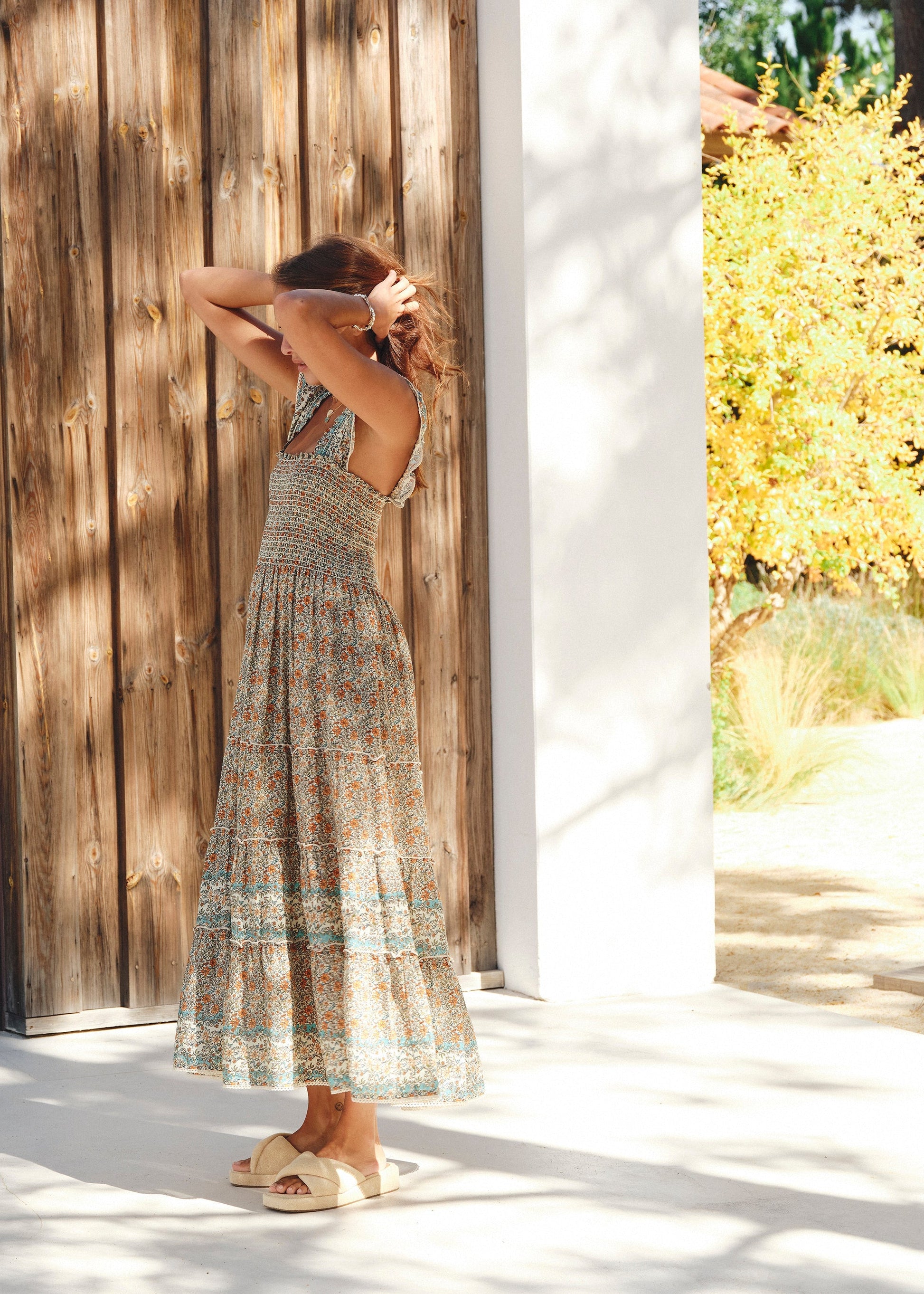 Mabe Jaci Print Maxi Dress at Romi Boutique