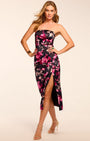 Ramy Brook DORY STRAPLESS RUCHED MIDI DRESS at Romi Boutique