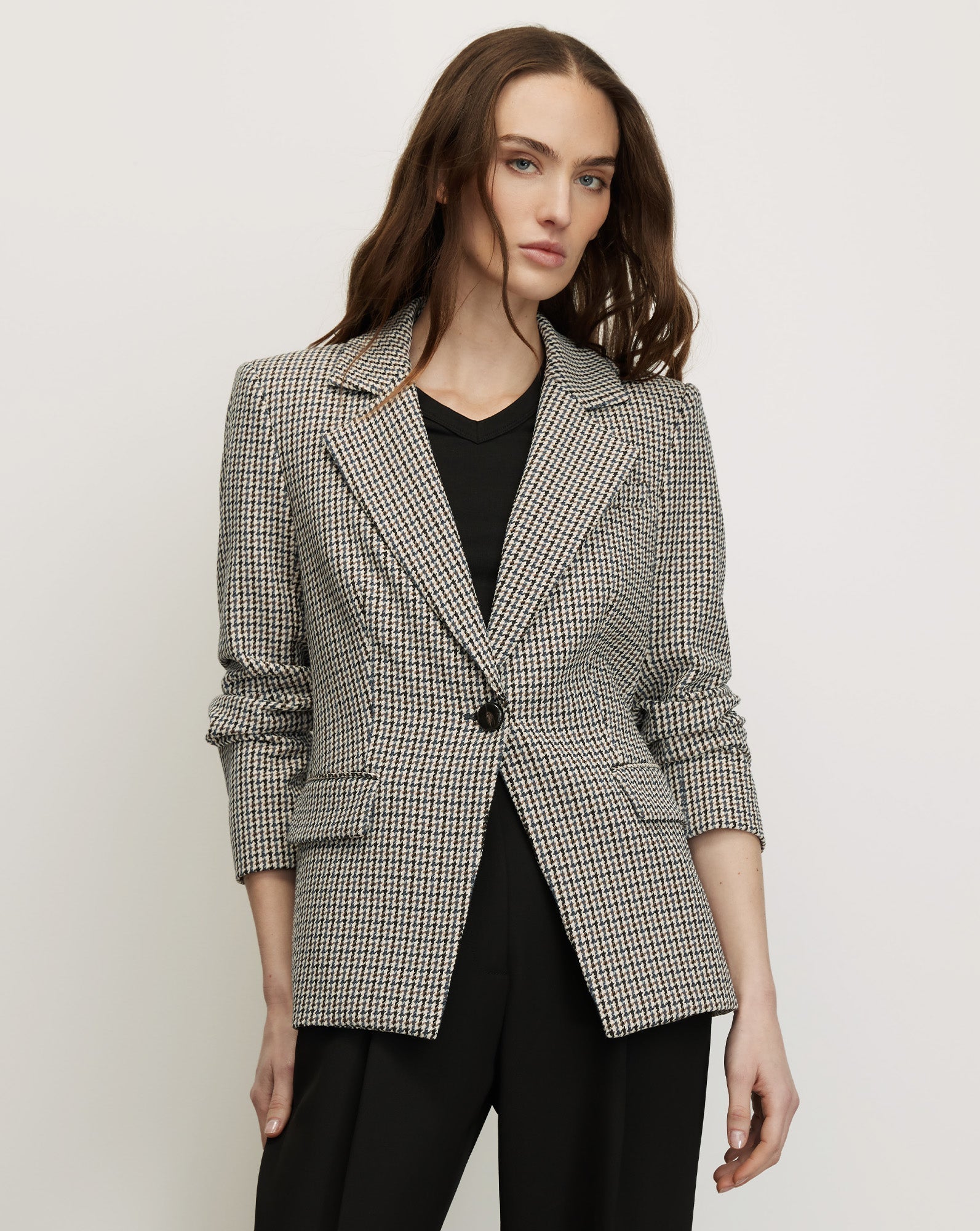 Veronica Beard Healy Houndstooth Dickey Jacket at Romi Boutique