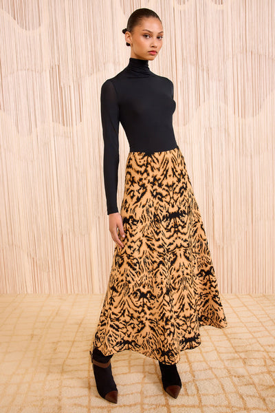 LANI JACQUARD KNIT SKIRT IN BENGAL