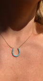 Native Gem Lucky Horseshoe Necklace at Romi Boutique