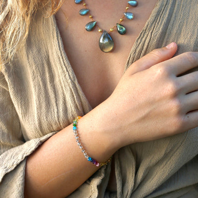 RAINBOW BRACELET IN LABRADORITE