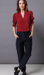 Go Silk Go Evermore Blouse at Romi Boutique
