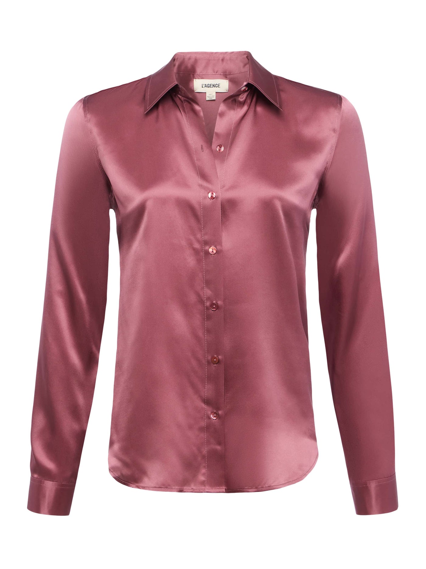 TYLER SILK BLOUSE IN DARK MAUVE