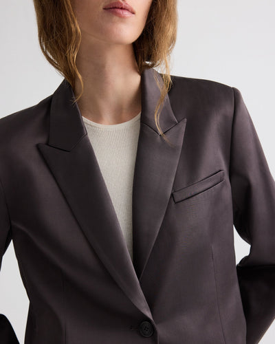 SAWYER BLAZER IN CHOCOLATE TORTE