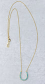 Native Gem Lucky Horseshoe Necklace at Romi Boutique