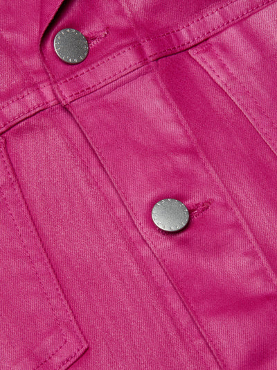 JANELLE SLIM RAW JACKET IN PINK COATED