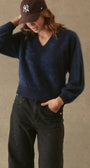 27 Miles Sue Fuzzy Cashmere V-Neck Pullover at Romi Boutique