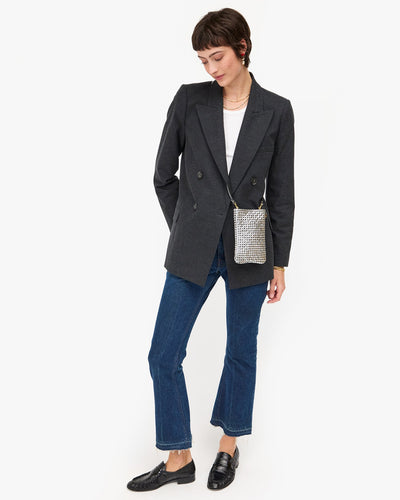 POCHE IN SILVER WOVEN ETOILE