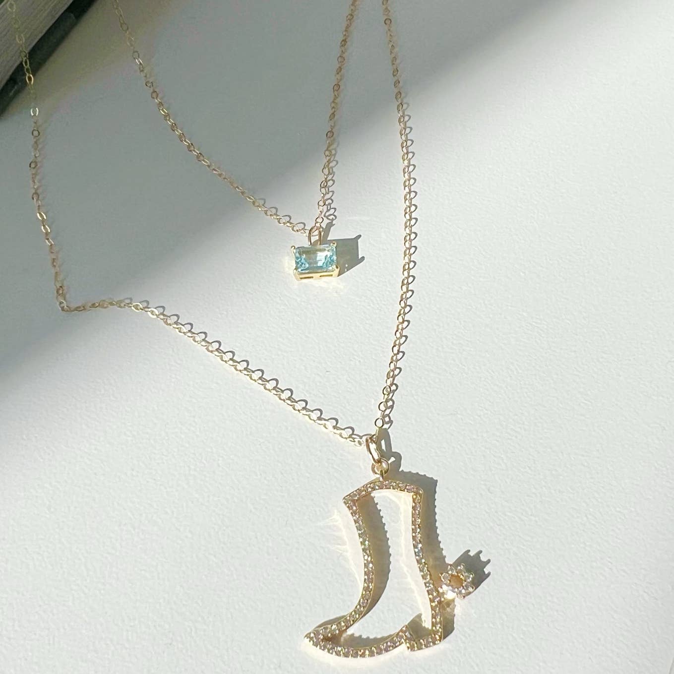 NASHVILLE COWBOY BOOT NECKLACE IN GOLD