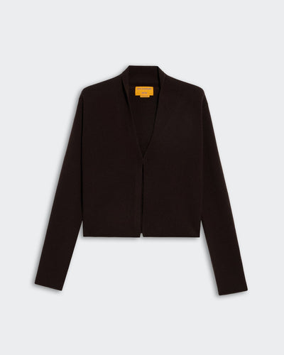 STEALTH CARDIGAN IN BURNT COCOA