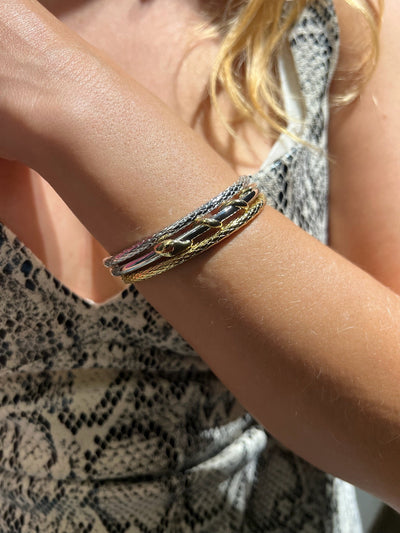 DANCING SNAKE BANGLE IN SILVER