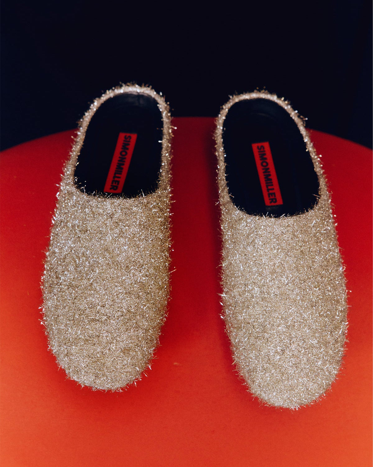 SIMON MILLER TINSEL RIAD SLIPPER at Romi Boutique