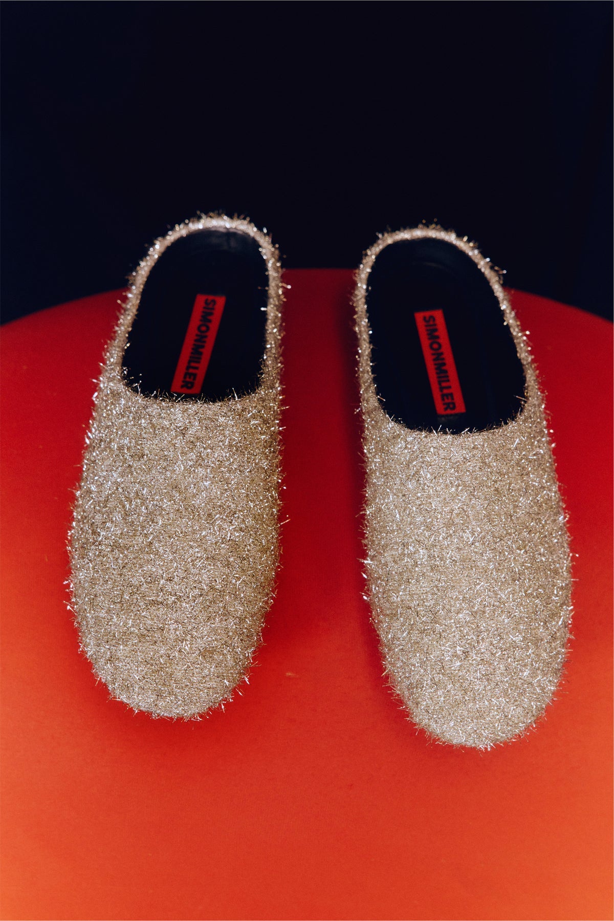 SIMON MILLER TINSEL RIAD SLIPPER at Romi Boutique