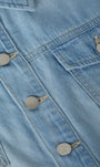 L'Agence KODA CROPPED CHAMBRAY JACKET at Romi Boutique
