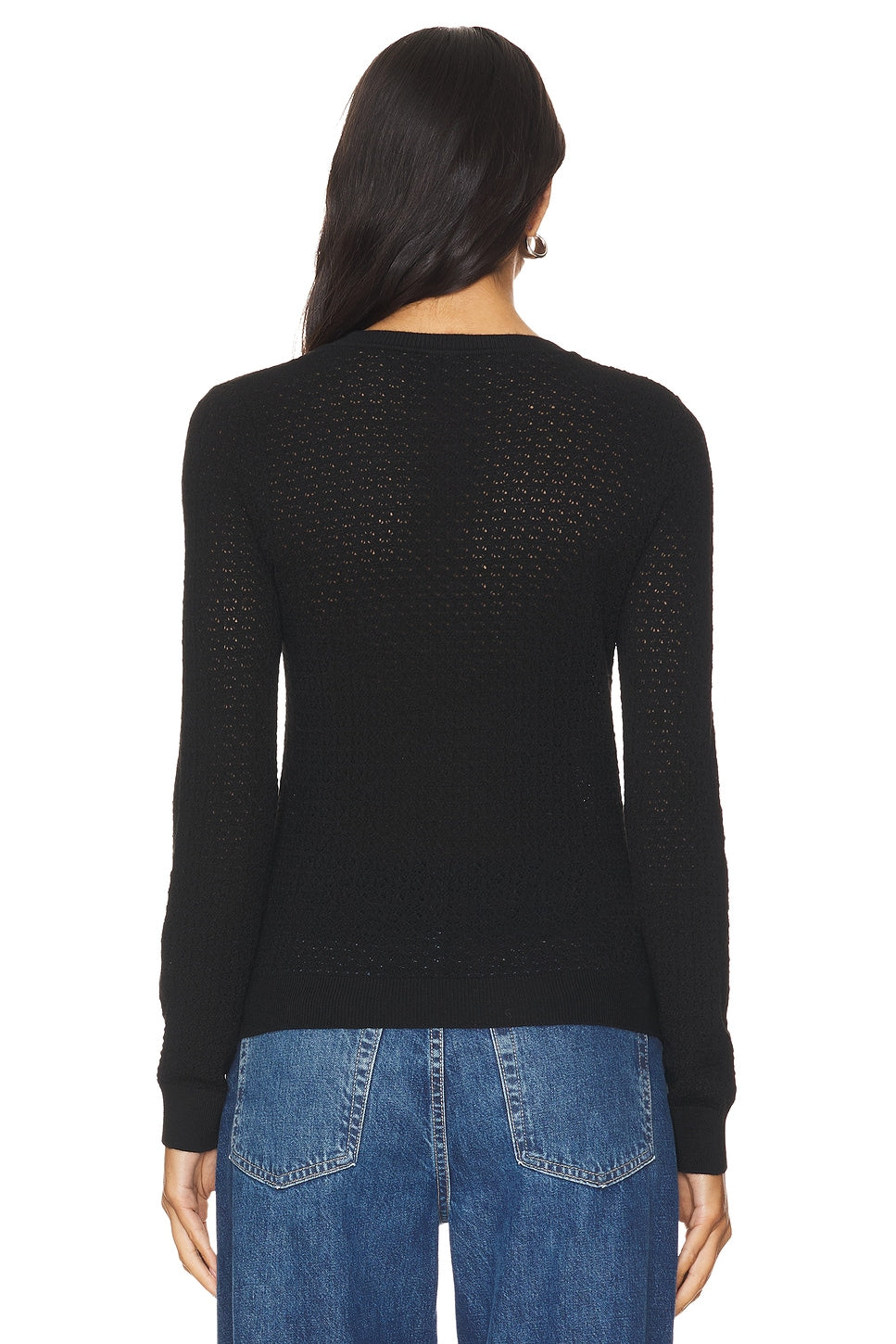 HOLLY CREW NECK PULLOVER IN BLACK - Romi Boutique