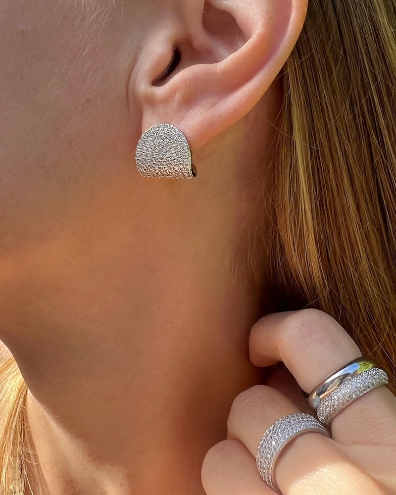ARC STUDS IN SILVER by Native Gem - Romi Boutique