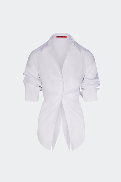 LOCH POPLIN BUTTON UP IN MACADAMIA
