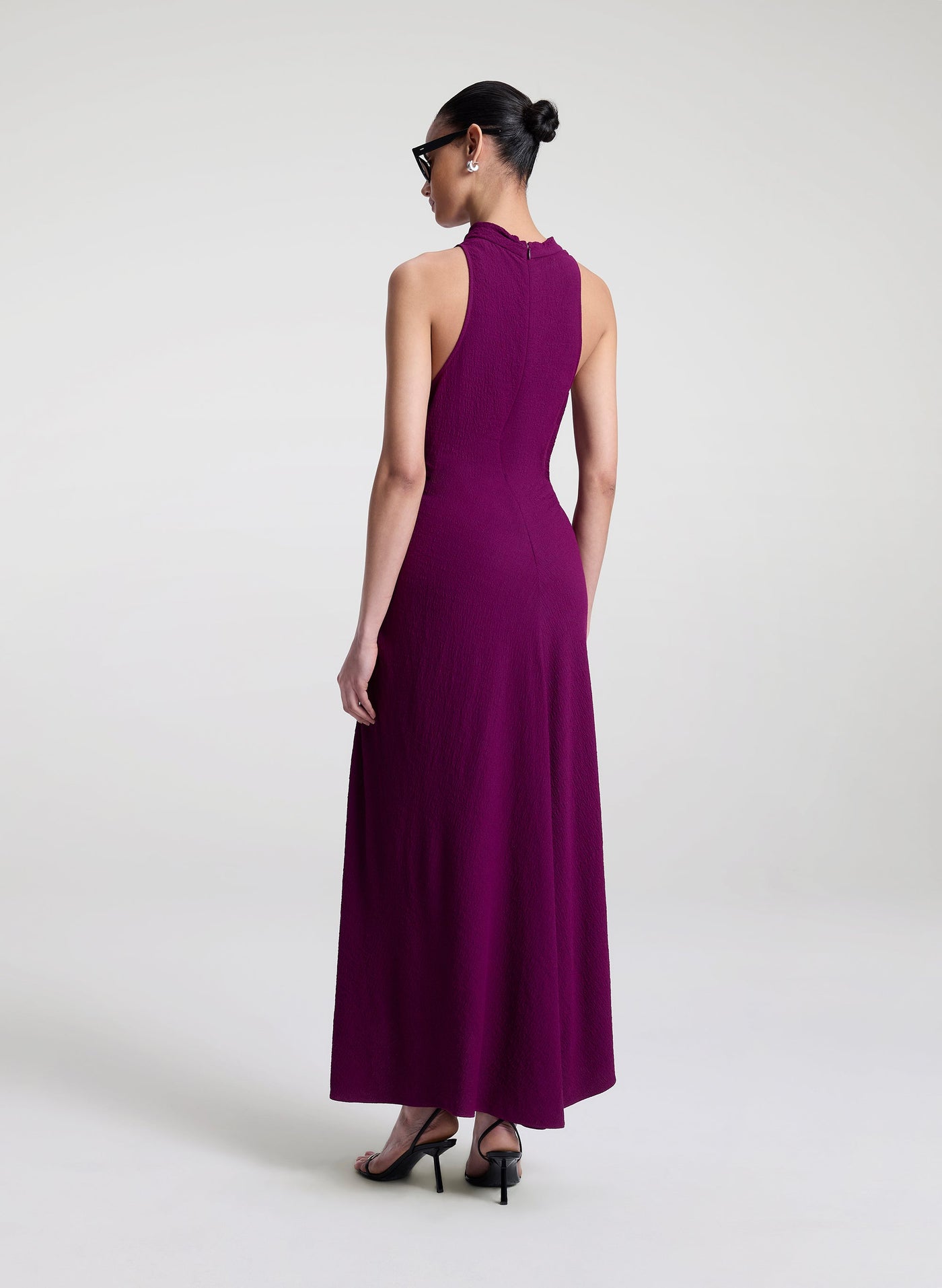 INEZ TEXTURED MIDI DRESS IN JEWEL