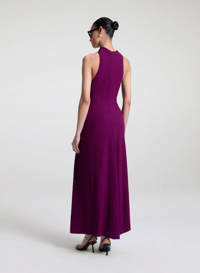 INEZ TEXTURED MIDI DRESS IN JEWEL