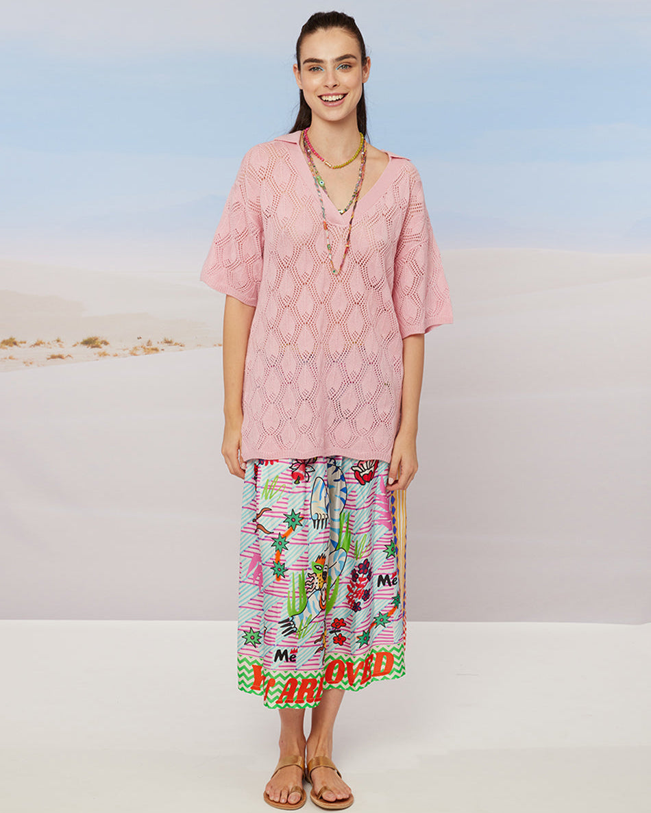 ELIZABETH PRINTED MIDI SKIRT