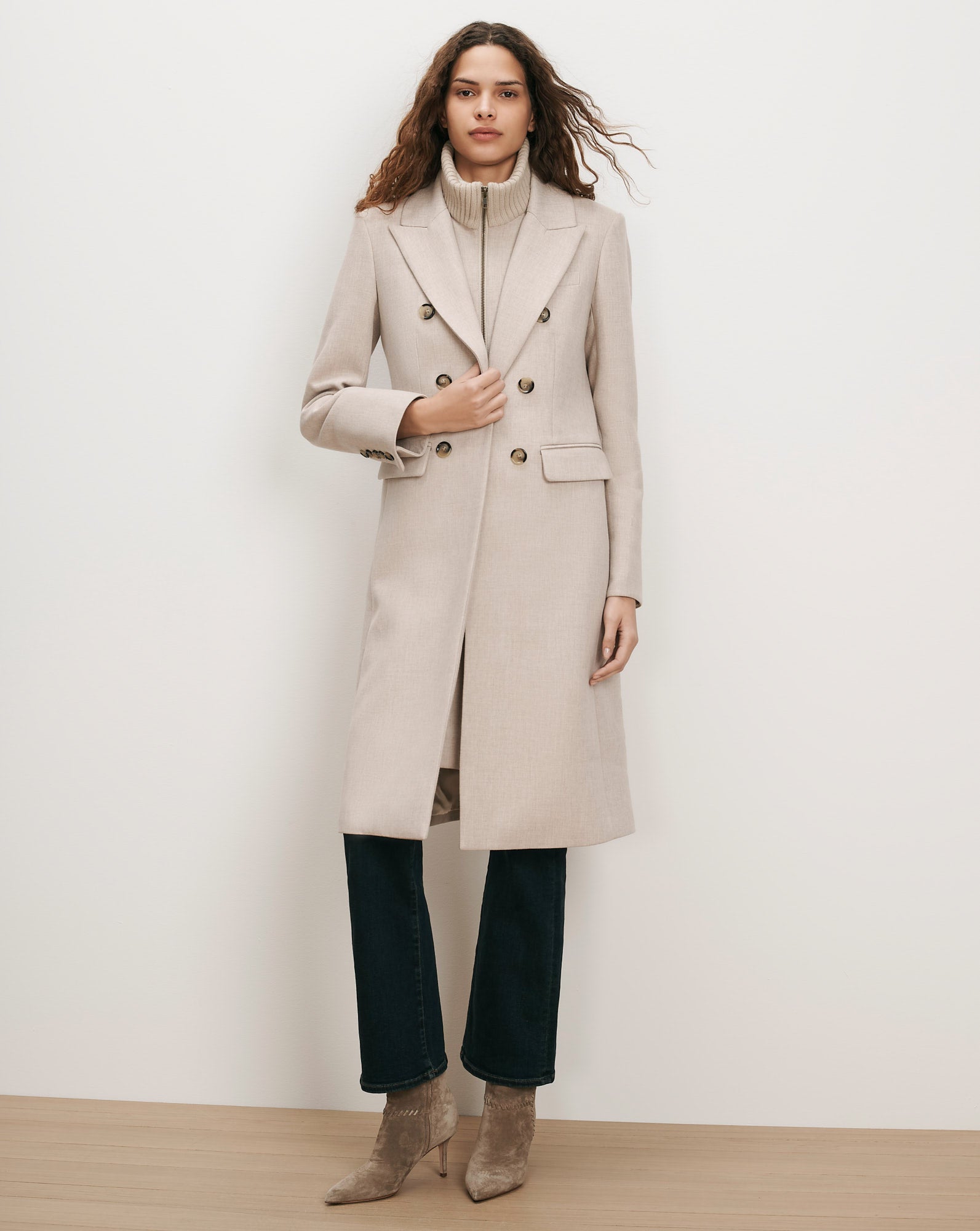 Stryder Double-Breasted Dickey Coat